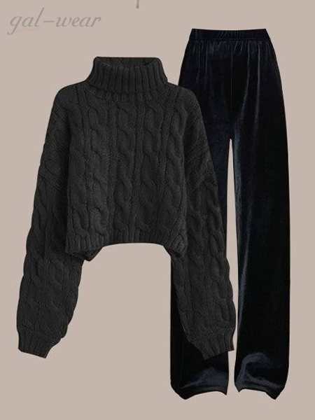 ブラック/セーター+パンツ